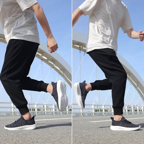 ⚡Men Blueblack Fashion Mesh Non Slip Lightweight Workout Breathable Gym Sneakers - Picture 6 of 6